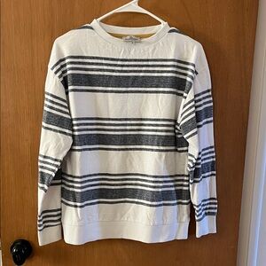 Passenger Women’s Striped Crewneck Textured Sweatshirt